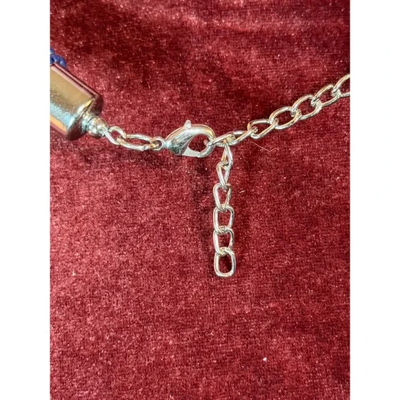 Blue & Silver Seed Bead Rope Collar Necklace Chunky Statement Character Fashion - Picture 3 of 3